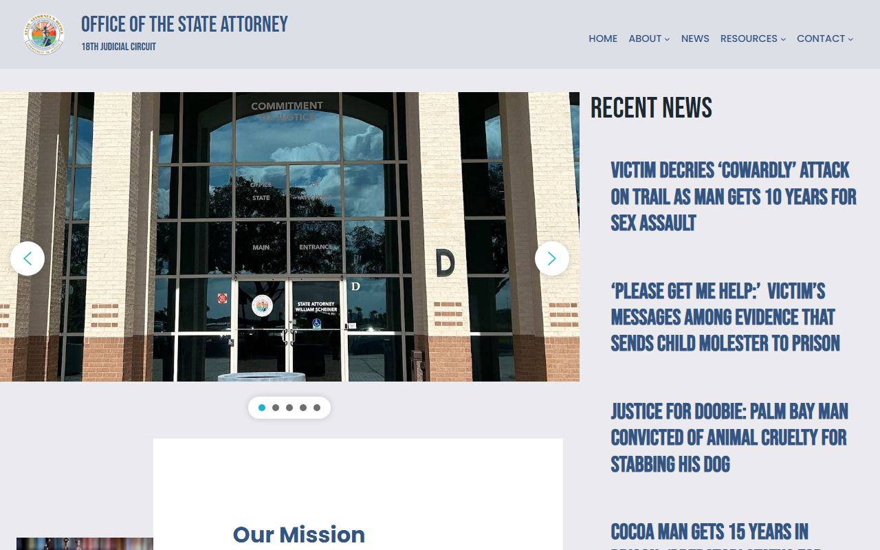 Brevard County court records State Attorney Eighteenth Judicial Circuit homepage